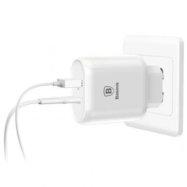 Зарядное устройтсво Baseus Usb Wall Charger USB-C TZTUN-BJ02(Белый
