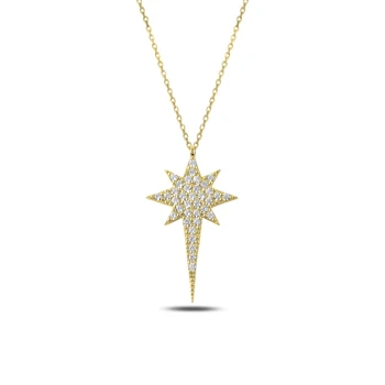 

Merve Gümüş'ten 925 Sterling Zircon Cubic Zirconia North Star Necklace