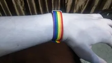 Ins-Pulseras tejidas con arcoíris para hombres y mujeres, pulseras LGBT para homosexuales, bisexuales, tejidas, trenzadas, orgullo, joyería de amistad