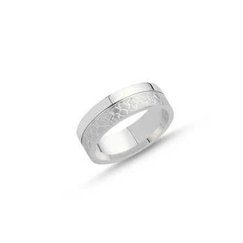 

Silver 925 Sterling Pattern Wedding Ring