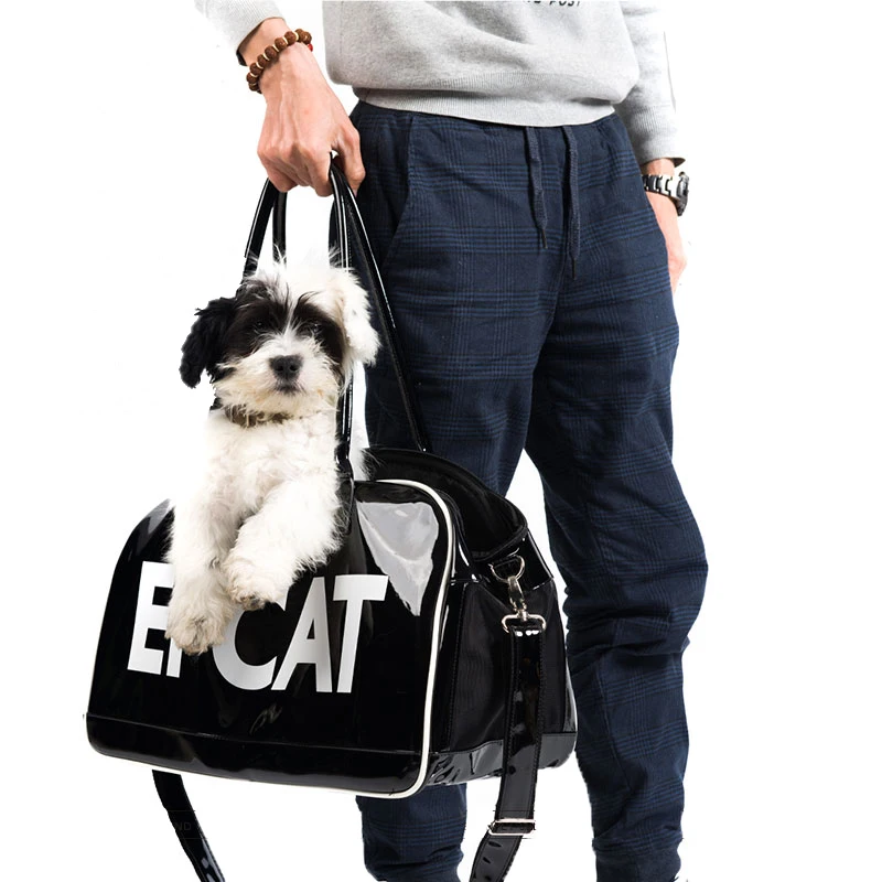 Large Pet Dog Cat Carrier Bag Fashion Silver Bag Transport Carrying For Puppy Kitty