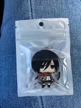 LLavero de ataque a Titan, colgante de llavero acrílico de doble cara, accesorios de Anime, llavero de dibujos animados, 2019