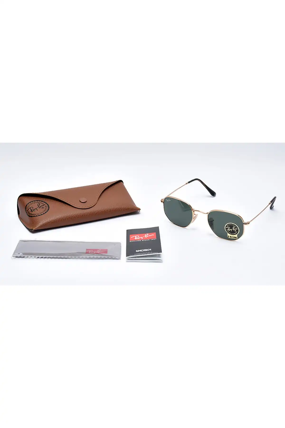 RAY BAN % 100 оригинальные солнцезащитные очки шестигранные Плоские линзы с защитой