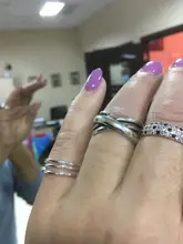 Bohemian Vintage Silver Color Geometric Irregular Rings for Women Wedding Adjustable