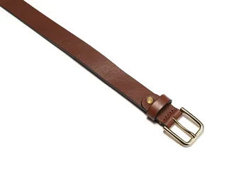 

FRAU Elegant leather belt with golden buckle