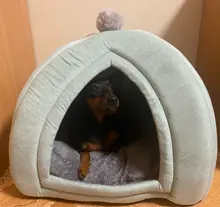 Meraco cálido y acogedor para mascotas cama plegable para mascotas para perro y gato suave sueño de gatos nido mascota perrera invierno cueva para mascota pequeña mediana