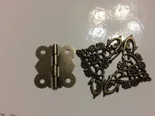 NAIERDI-Mini bisagras de mariposa para puerta, oro, plata, bronce gabinete, cajón, joyería, decoración, bisagra para muebles, 10 Uds.