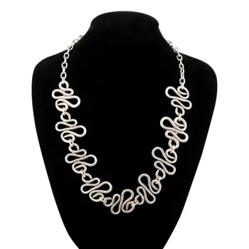 

Necklace female snake 55261 (silver, adjustable clasp, Zamak)