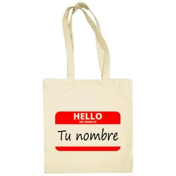 

Cloth bag Hello My Name Is your name customizable