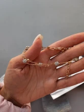 Modyle Bohemia 2 unids/set tobilleras para mujeres pie 2019 Accesorios de playa verano descalzo pulsera para sandalias tobillo en la pierna de la mujer