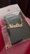 Collar de acero inoxidable personalizado con nombre, gargantilla de oro con letras personalizadas, colgante con placa, regalo