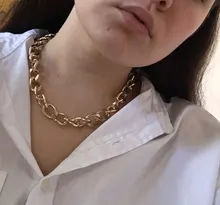 Modyle-collares de Color dorado estilo Punk Vintage, cadena gruesa, collares y colgantes, joyería para mujer, venta al por mayor