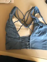 Sujetador deportivo para mujer, Top de Yoga acolchado, ropa interior de vendaje, chaleco sujetador Sexy para deportes de interior, entrenamiento, correr, Fitness, Tops cortos