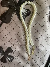 Collares de perlas simuladas con bolas pequeñas para mujer, 5 tamaños, cadena de clavícula femenina, regalos de joyería para el Día de San Valentín