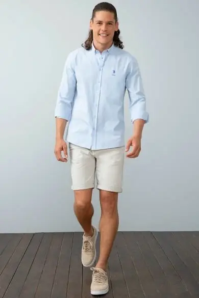 Uss. POLO ASSN. Мужские тканые Gomlek