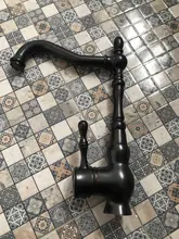 Montaje en cubierta de baño grifo de cocina monomando giratorio 360 lavabo mezclador grifos negro mezcladores de agua caliente y fría