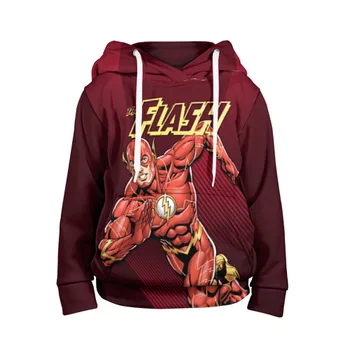 

Детская толстовка 3D «The Flash» для мальчиков и девочек, Комфортная толстовка-кенгуру с рисунком, Полная запечатка