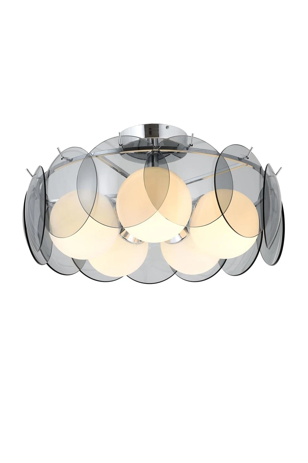 

AVONNI AR-1444-5FD Smoked Painted Ceiling Lamp, E27, Metal, Glas