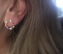 Stud-Earrings Jewelry Flower Classic Green Crystal Pink Sweet Women Fashion New-Arrival