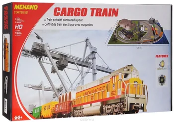 

Railway mehano cargo train with landscape,