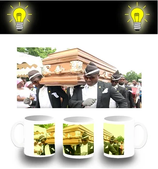 

CUP PHOTOLUMINESCENT BLACK DANCING WITH COFFIN glitter mug