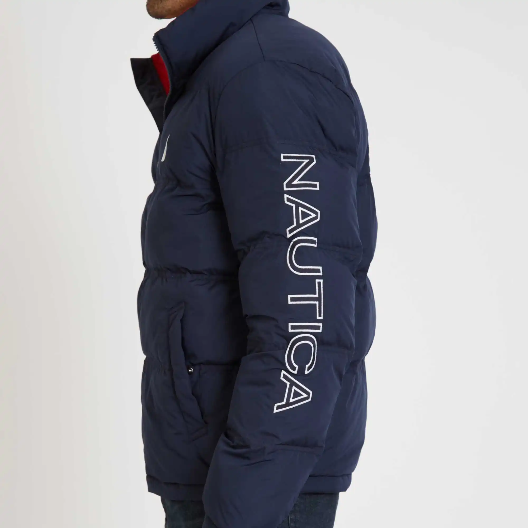 Nautica куртка Мягкая Мужская логотип на рукаве цвет синий J83300.4NV