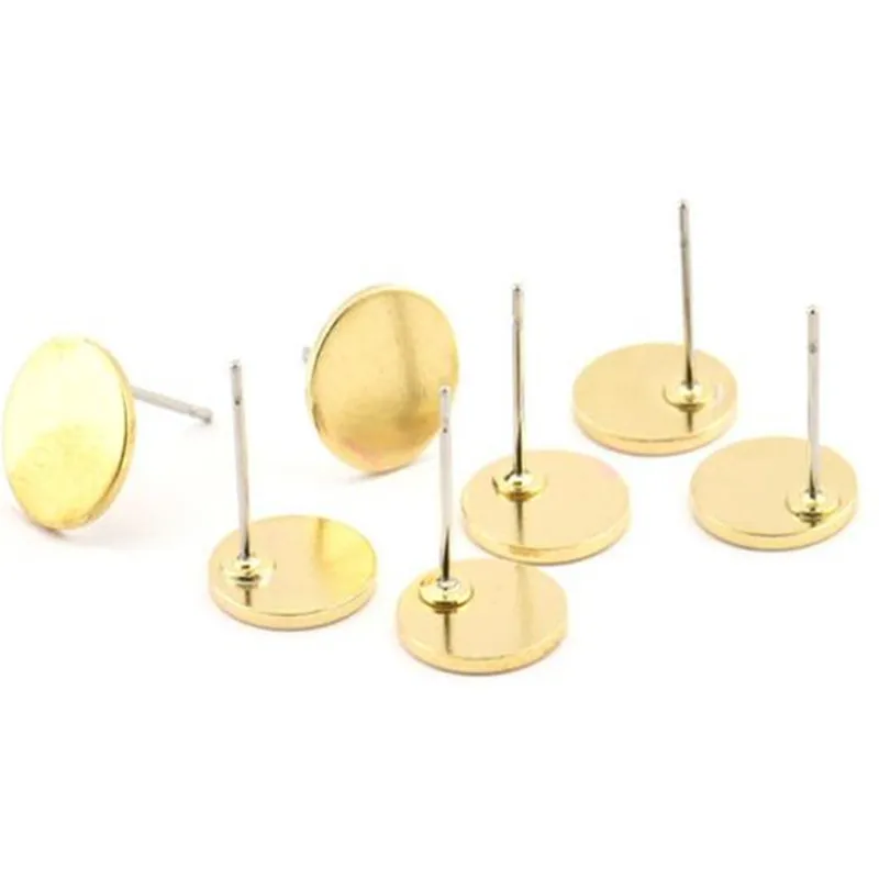 round (10x1) D861 10pc. Серьги из необработанной латуни. Проволока крючки для серег BS1715.d861. d1154.d1124 - Окраска металла: round (10x1) D861