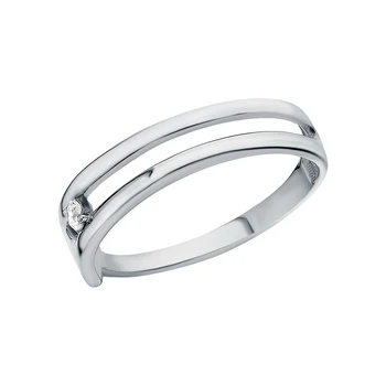 

Silver ring with cubic zirconia sunlight sample 925