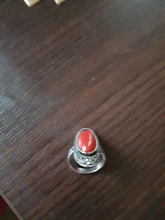 Kinel-anillo rojo de boda étnico para mujer, sortija tibetano Retro de plata, mosaico de cristal negro, joyería Vintage 2020