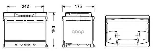 Аккумуляторная Батарея 62ah Deta Power 12 V 62 Ah 540 A Etn 1(L) B13 242x175x190mm 15.6kg DETA арт. DB621