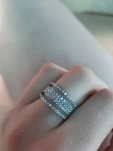 Anillo de plata elegante con diamantes de imitación para mujer, anillos de amor anchos para mujer, sortija de compromiso de boda, anillos joyas regalos