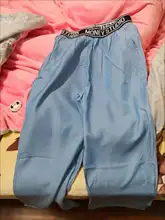Pantalones de verano para mujer, pantalón informal, Delgado, de cintura alta, harajuku, suelto y delgado, seda de hielo, y2k