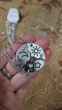 Women Necklaces Moon Pendant BFF Round Sun-Star Best-Friend-Forever Fashion 3pieces And