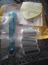 1pc de mango + 4pc cuchillas de las mujeres afeitar cuerpo bajo el brazo, piernas pelo de afeitar de hoja de afeitar la cabeza del reemplazo para Gillette Venus
