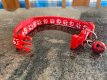Collier-Collar para gatos con estampado de pata, correa de nailon ajustable para el cuello, para gatos