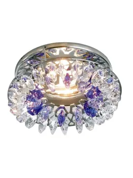 

Recessed downlight Chrome shiny rhinestone made whit swarovski elements Blue