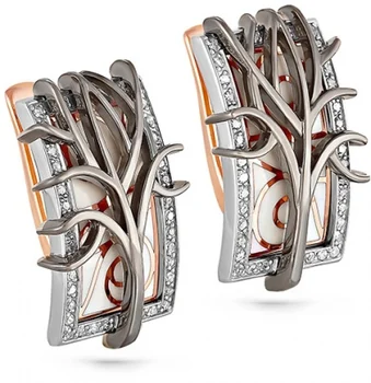 

Kabarovsky earrings with 70 diamonds in red gold