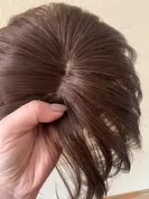Halo Lady-Clip de belleza para mujer, cabello humano con explosión de flequillo, pieza central, pelo lacio brasileño no Remy para la pérdida de cabello