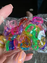 50 Uds./eslabones de cadena acrílicos transparentes de 15x10mm, accesorios para hacer joyas