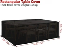 Outdoor Garden Furniture Covers for All Weathers 600D Oxford for Patio Rattan Table Chair Sofa Waterproof Dust 125x63x74 cm 2