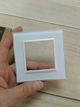 Livolo – Panel de cristal para interruptor de pared. VL-C7-SR-11, Panel de cristal blanco perla de 80mm * 80mm, estándar europeo