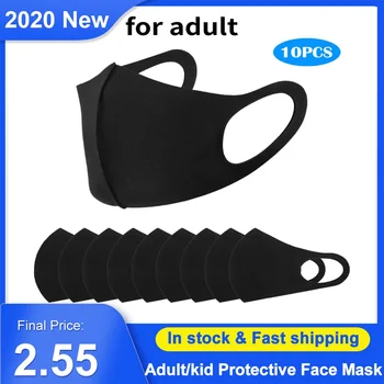 

10pcs Thin Reusable Mouth Mask Anti Pollution bacteria FaceMask Breathable face cover for Outdoor Cycling Camping Travel Hiking