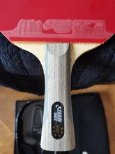 DHS-raqueta de tenis de mesa profesional con Hurricane 8 y goma de arco de estaño FL, Mango para sacudir, palo de Ping Pong con funda, 6002