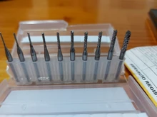 10 Uds 0,8-3.175mm PCB de carburo juego de cortadoras de fresado 3.175mm vástago de maíz Molino de extremo fresadora cortador Bits de corte CNC herramientas de fresado