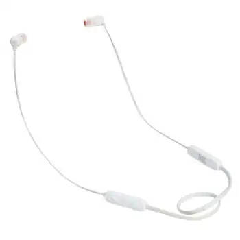 

Jbl t110bt white - bt 4.0 bluetooth in-ear headphones-microphone-6 hours talk-flat cable-driver 8.6mm