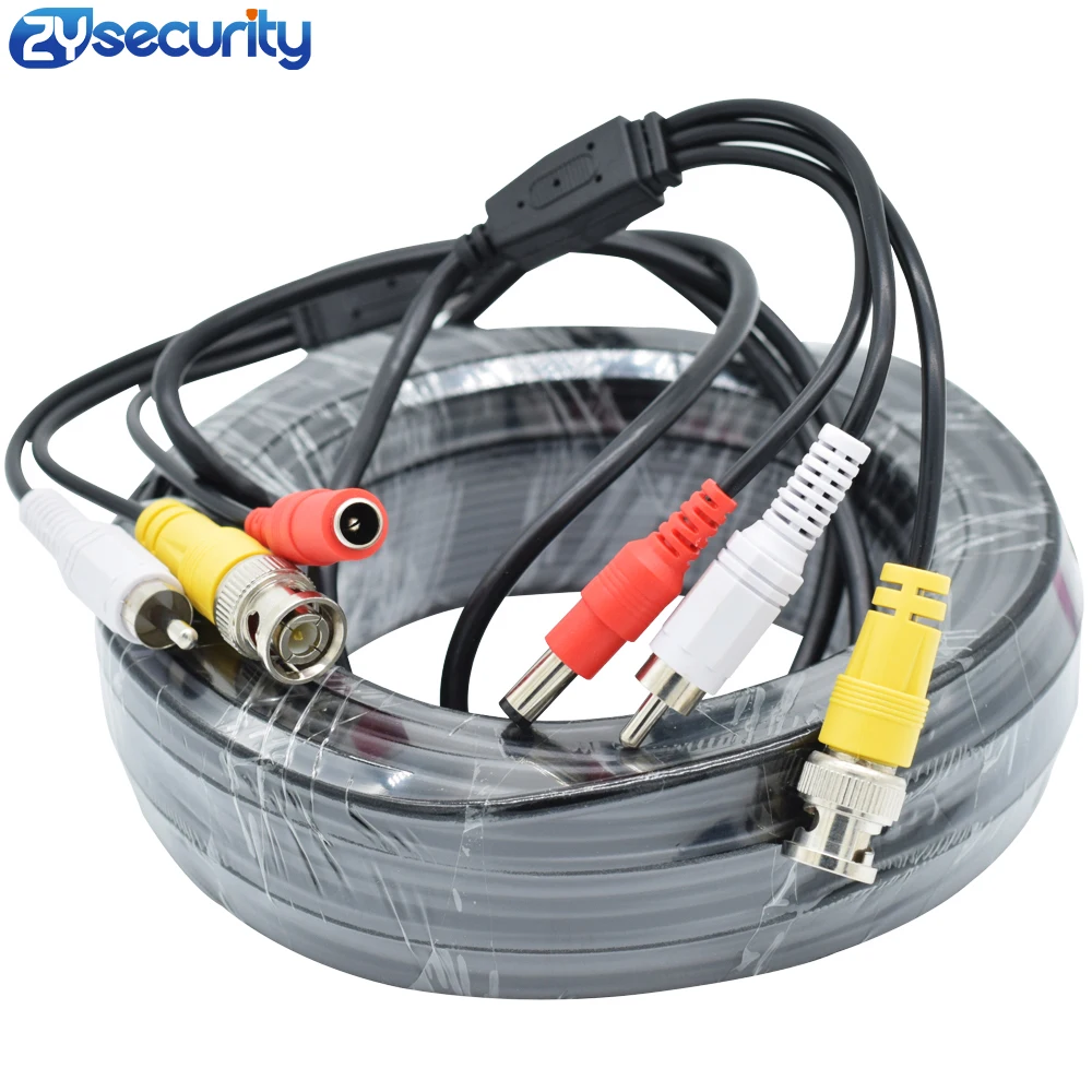 High quality BNC RCA Cable Video Audio Line Security CCTV Camera DC Power Copper Cored Wire AHD CVI TVI Surveillance System