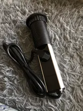 COSWALL para POP 3 hembra 2 puerto de carga USB de la Mesa de cocina toma para escritorio retráctil enchufe de la UE de cuerpo de aluminio de fondo azul