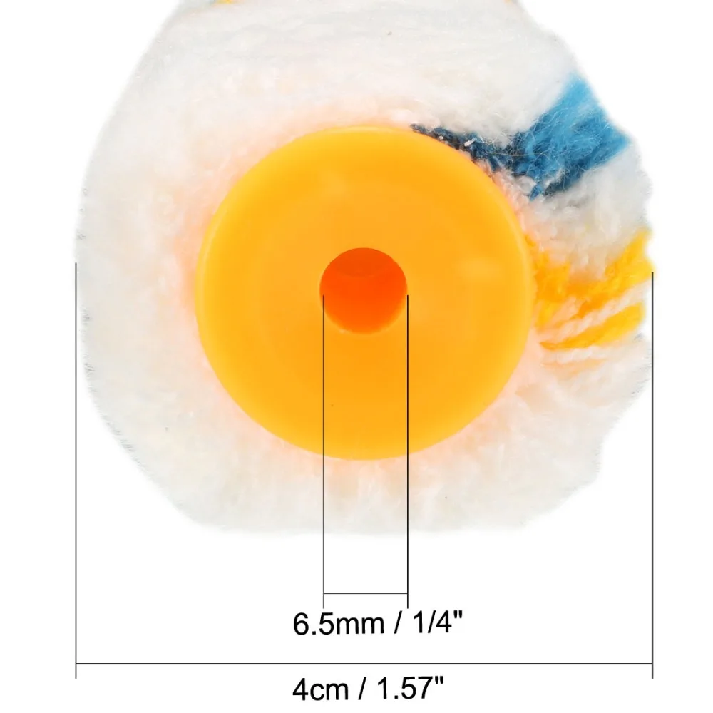 UXCELL 5 шт. мини-тканевая накладка на малярный валик домашний настенный запасной стержень для ручки 1/" Диаметр отверстия белый желтый синий отличный инструмент