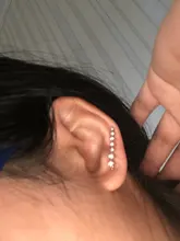 Pendientes de cristal con diamantes de imitación para mujer, Clip de perno, accesorios de joyería, regalos