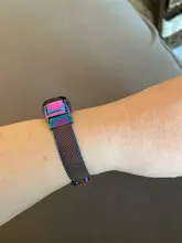 Correa de reloj de acero inoxidable magnética de alta calidad de lazo de malla Oulucci + película para Xiaomi mi Band 3/4 macho reloj regalo